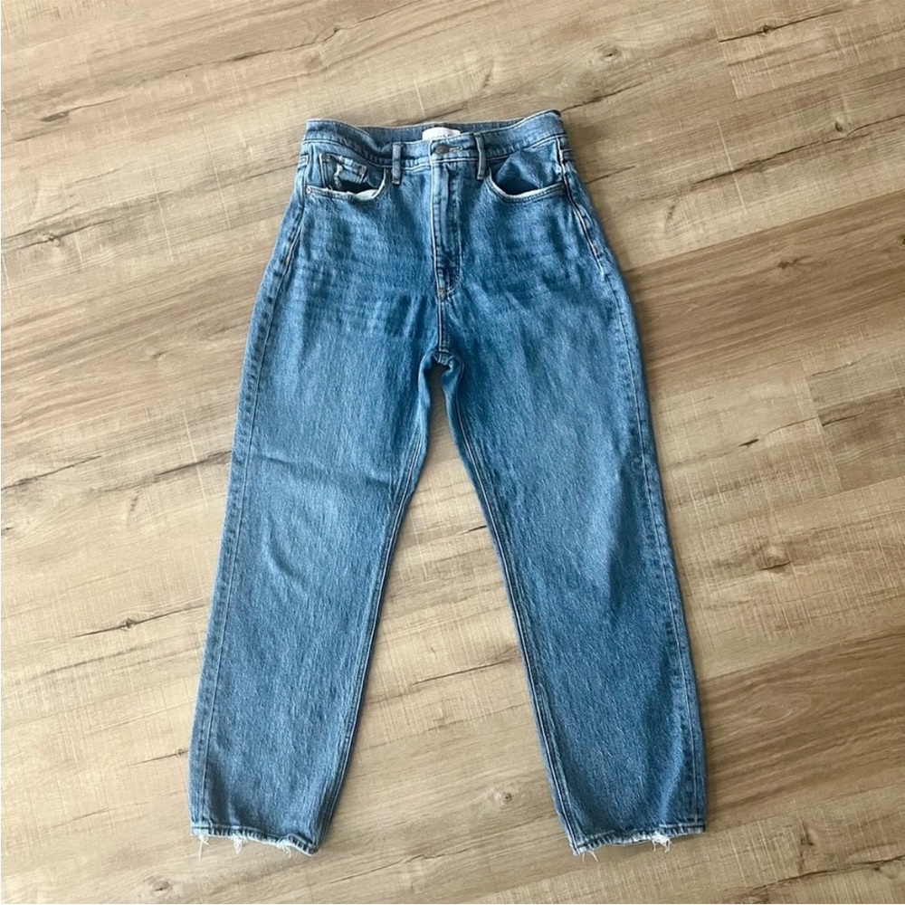 The 90's Straight High Rise dark vintage indigo wash